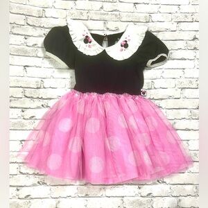 Disney Minnie Mouse Tutu Dress 2T Pink Polka Dot Costume Toddler Party